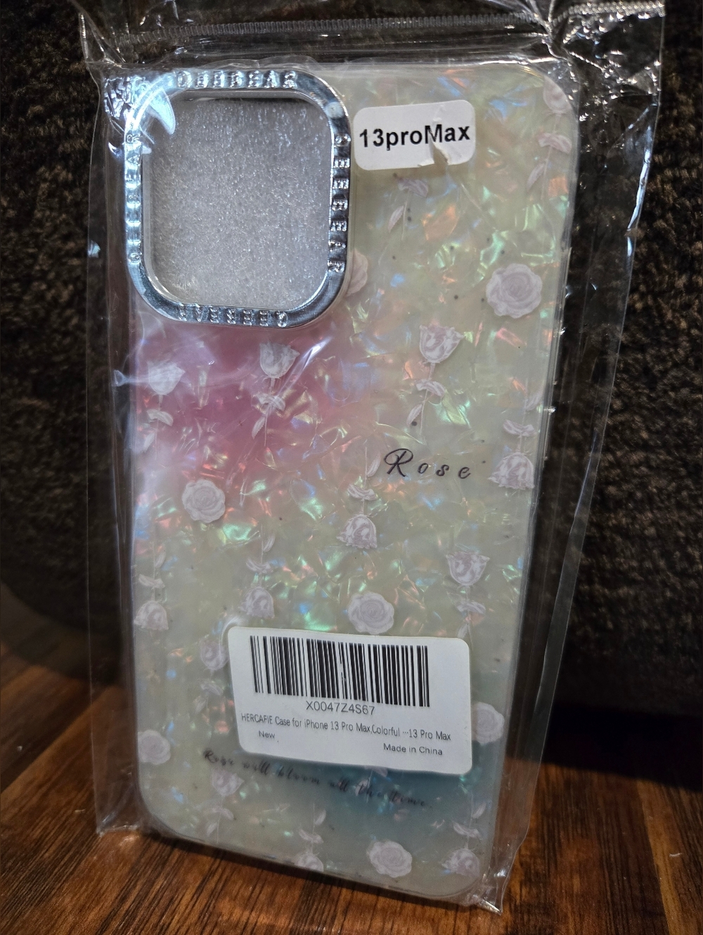 Rose Iridescent Phone Case for iPhone 13 Pro Max
